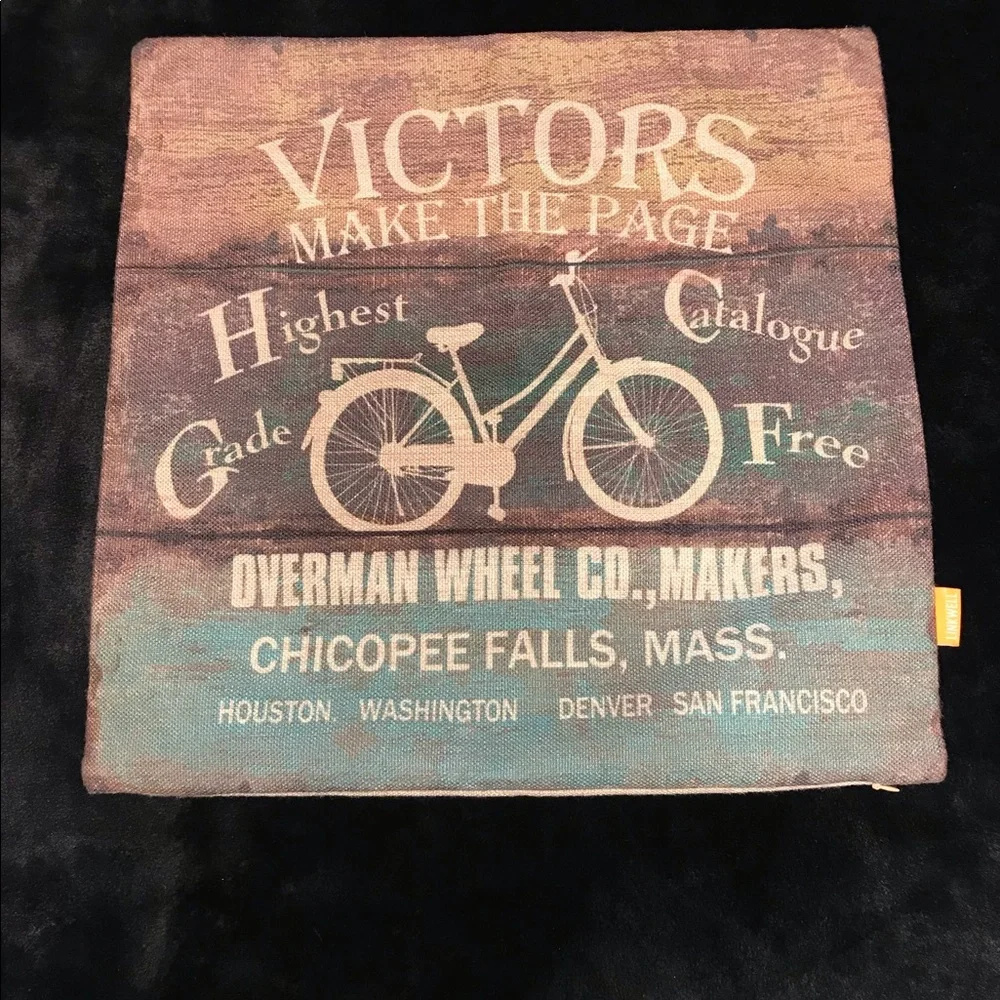 Linkwell Bicycle Wheel Pillow Pillowcase NWOT
Overman Bike Antique Vintage - Picture 5 of 12